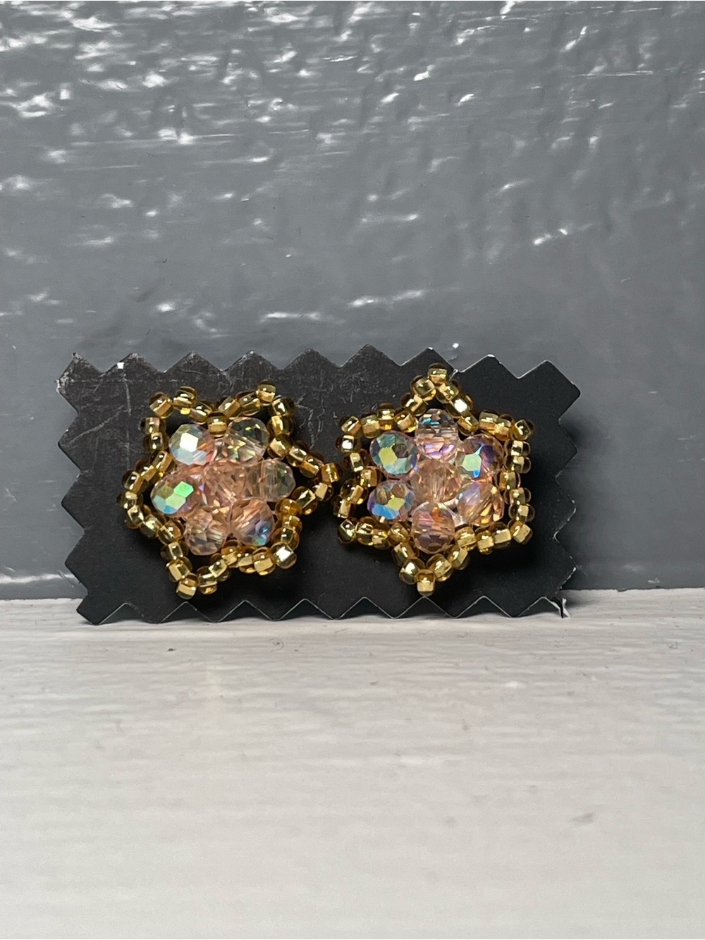 Huichol Beaded Star Stud Earrings
